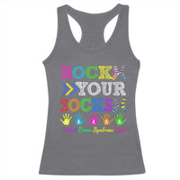 World Down Syndrome Day Racerback Tank Top Rock Your Socks Awareness Support 321
