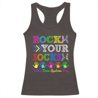 World Down Syndrome Day Racerback Tank Top Rock Your Socks Awareness Support 321