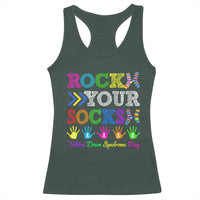 World Down Syndrome Day Racerback Tank Top Rock Your Socks Awareness Support 321