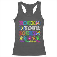 World Down Syndrome Day Racerback Tank Top Rock Your Socks Awareness Support 321