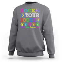 World Down Syndrome Day Sweatshirt Rock Your Socks Awareness Support 321