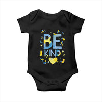 World Down Syndrome Day Baby Onesie Awareness Support Blue Yellow Ribbon Be Nice Kind