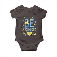 World Down Syndrome Day Baby Onesie Awareness Support Blue Yellow Ribbon Be Nice Kind