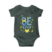 World Down Syndrome Day Baby Onesie Awareness Support Blue Yellow Ribbon Be Nice Kind