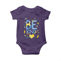 World Down Syndrome Day Baby Onesie Awareness Support Blue Yellow Ribbon Be Nice Kind