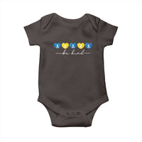 Down Syndrome Awareness Baby Onesie Blue Yellow Ribbon Be Kind