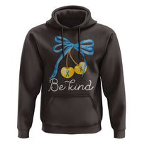 World Down Syndrome Day Hoodie Blue Yellow Cherry Bow Coquette Be Kind