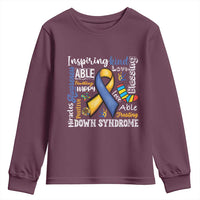 Down Syndrome Awareness Youth Sweatshirt Rock Your Socks Different Not Less