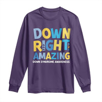 World Down Syndrome Day Long Sleeve Shirt 321 Awareness Support Down Right Amazing Three Arrows
