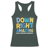 World Down Syndrome Day Racerback Tank Top 321 Awareness Support Down Right Amazing Three Arrows