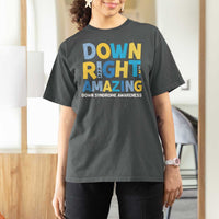World Down Syndrome Day T Shirt For Women 321 Awareness Support Down Right Amazing Three Arrows
