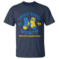 World Down Syndrome Day T Shirt 321 Awareness Support Shout Their Worth