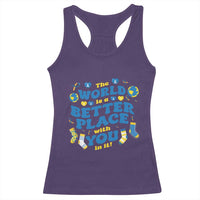 World Down Syndrome Day Racerback Tank Top 321 Awareness Support The World Is Better With You