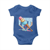 Baseball Ice Cream Dripping Baby Onesie Baseball Bat Home Plate Drip