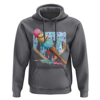 Baseball Ice Cream Dripping Hoodie Baseball Bat Home Plate Drip