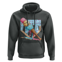 Baseball Ice Cream Dripping Hoodie Baseball Bat Home Plate Drip