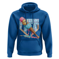 Baseball Ice Cream Dripping Hoodie Baseball Bat Home Plate Drip