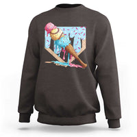 Baseball Ice Cream Dripping Sweatshirt Baseball Bat Home Plate Drip