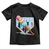 Baseball Ice Cream Dripping Toddler T Shirt Baseball Bat Home Plate Drip