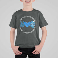 Autism Awareness T Shirt For Kid What Makes You Different Is What Makes You Beautiful