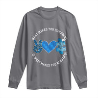 Autism Awareness Long Sleeve Shirt What Makes You Different Is What Makes You Beautiful