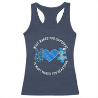 Autism Awareness Racerback Tank Top What Makes You Different Is What Makes You Beautiful