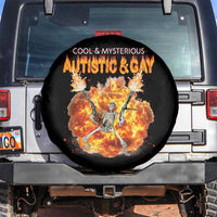 Autistic And Gay Skeleton Explosion Spare Tire Cover - Wonder Print Shop