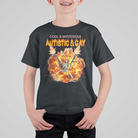 Autistic And Gay Skeleton Explosion T Shirt For Kid - Wonder Print Shop