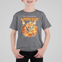 Autistic And Gay Skeleton Explosion T Shirt For Kid - Wonder Print Shop