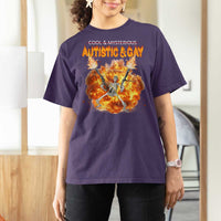 Autistic And Gay Skeleton Explosion T Shirt For Women - Wonder Print Shop