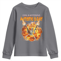 Autistic And Gay Skeleton Explosion Youth Sweatshirt - Wonder Print Shop