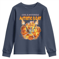 Autistic And Gay Skeleton Explosion Youth Sweatshirt - Wonder Print Shop