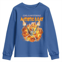 Autistic And Gay Skeleton Explosion Youth Sweatshirt - Wonder Print Shop