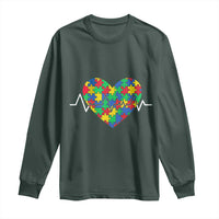 Autism Awareness Love Heart Puzzle Acceptance Long Sleeve Shirt