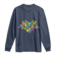 Autism Awareness Love Heart Puzzle Acceptance Long Sleeve Shirt