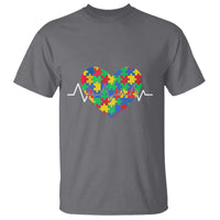 Autism Awareness Love Heart Puzzle Acceptance T Shirt