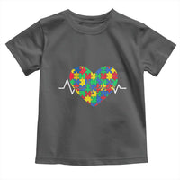Autism Awareness Love Heart Puzzle Acceptance Toddler T Shirt