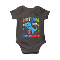 Autism Awareness Is My Superpower Baby Onesie Cute Dinosaur Dino Kids Boys
