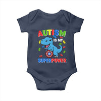 Autism Awareness Is My Superpower Baby Onesie Cute Dinosaur Dino Kids Boys