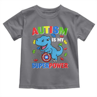 Autism Awareness Is My Superpower Toddler T Shirt Cute Dinosaur Dino Kids Boys