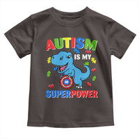 Autism Awareness Is My Superpower Toddler T Shirt Cute Dinosaur Dino Kids Boys