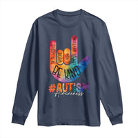 Be Kind ASL Autism Awareness Long Sleeve Shirt Love Sign Language Hand Tie Dye