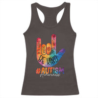 Be Kind ASL Autism Awareness Racerback Tank Top Love Sign Language Hand Tie Dye