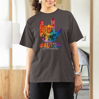 Be Kind ASL Autism Awareness T Shirt For Women Love Sign Language Hand Tie Dye