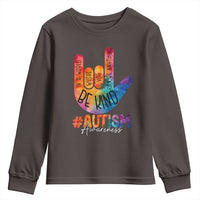 Be Kind ASL Autism Awareness Youth Sweatshirt Love Sign Language Hand Tie Dye