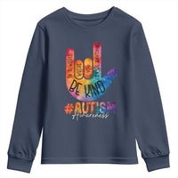 Be Kind ASL Autism Awareness Youth Sweatshirt Love Sign Language Hand Tie Dye