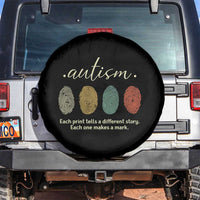 Retro Fingerprint Autism Awareness Spare Tire Cover Each Print Tells A Different Story