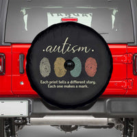 Retro Fingerprint Autism Awareness Spare Tire Cover Each Print Tells A Different Story