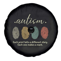 Retro Fingerprint Autism Awareness Spare Tire Cover Each Print Tells A Different Story