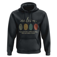Retro Fingerprint Autism Awareness Hoodie Each Print Tells A Different Story